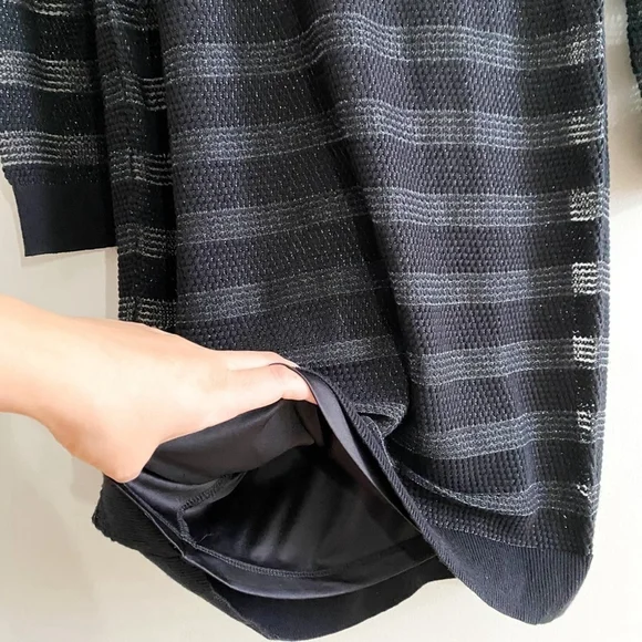 525 America | Sweater Dress | Black & Shimmer | Women’s Large - Picture 3 of 9